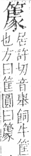 字彙 卷九．竹部．頁17．右