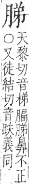 字彙 卷九．肉部．頁83．右