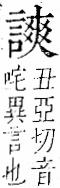 字彙 卷一一．言部．頁25．右