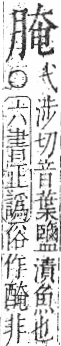 字彙 卷九．肉部．頁85．右