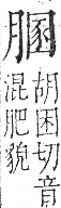 字彙 卷九．肉部．頁88．右