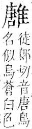 字彙 卷一二．隹部．頁43．左