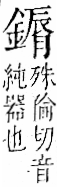 字彙 卷一二．金部．頁15．右