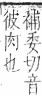 字彙 卷九．肉部．頁79．左