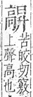 字彙 卷一三．高部．頁17．右