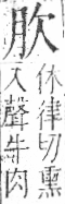 字彙 卷九．肉部．頁78．右