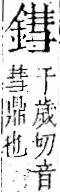 字彙 卷一二．金部．頁14．左