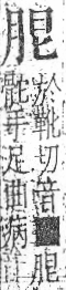 字彙 卷九．肉部．頁81．右