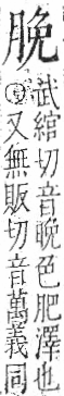 字彙 卷九．肉部．頁82．左