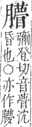 字彙 卷九．肉部．頁93．右