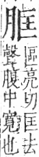 字彙 卷九．肉部．頁81．右