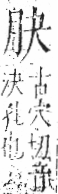 字彙 卷九．肉部．頁77．右