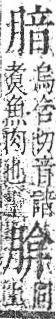 字彙 卷九．肉部．頁86．右