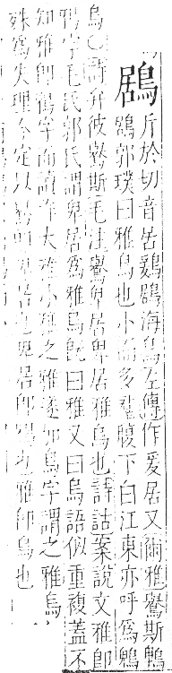 字彙 卷一三．鳥部．頁52．右