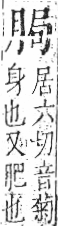 字彙 卷九．肉部．頁83．右