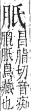 字彙 卷九．肉部．頁77．左