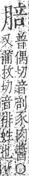 字彙 卷九．肉部．頁84．右