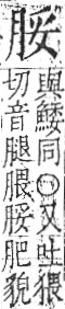 字彙 卷九．肉部．頁84．右