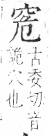 字彙 卷八．穴部．頁104．左