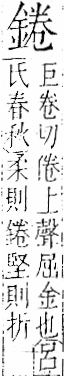 字彙 卷一二．金部．頁8．左