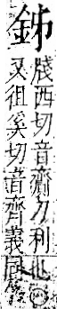 字彙 卷一二．金部．頁3．右