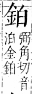 字彙 卷一二．金部．頁4．右