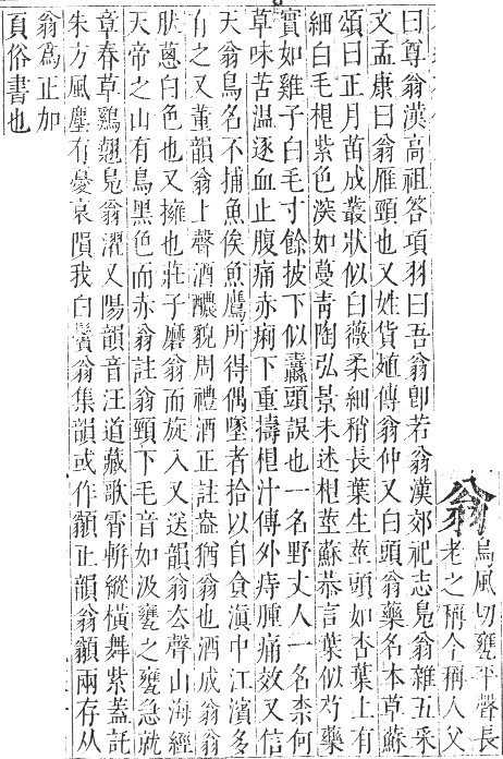 正字通 卷八．羽部．未集中．頁72