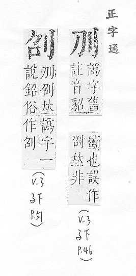 正字通 卷一．刀部．子下．頁46.0