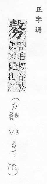 正字通 卷一．力部．子下．頁75.0