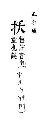 正字通 v7．手部．卯中．頁19.0