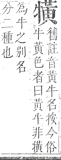 正字通 v9．牛部．巳下．頁13.0