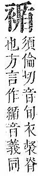 正字通 v13．衣部．申下．頁34.0