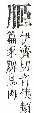 正字通 v11．肉部．未下．頁13.0