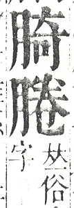 正字通 v11．肉部．未下．頁21.0