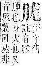 正字通 v11．肉部．未下．頁18.0