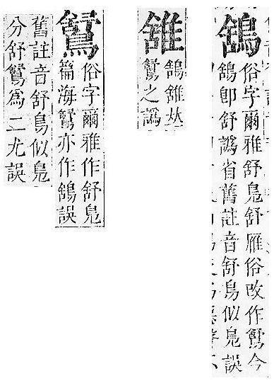 正字通 v16．隹部．戌中．頁41