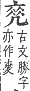 字彙補 亠部．子集．頁4．下左