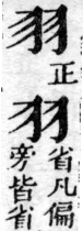 經典文字辨證書 卷二．羽部．頁1．右