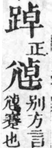 經典文字辨證書 卷一．足部．頁11．右