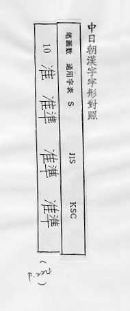 中日朝漢字字形對照 