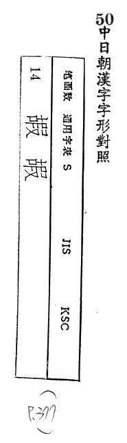 中日朝漢字字形對照 