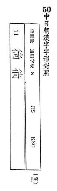 中日朝漢字字形對照 