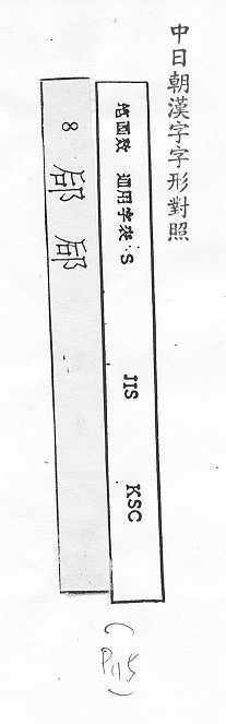 中日朝漢字字形對照 