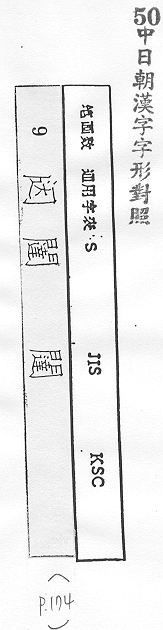 中日朝漢字字形對照 