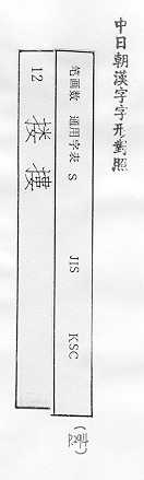 中日朝漢字字形對照 