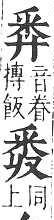 重訂直音篇 <img alt='手寫字' src="/images/busho/s62/021.jpg" />部．卷二．頁125