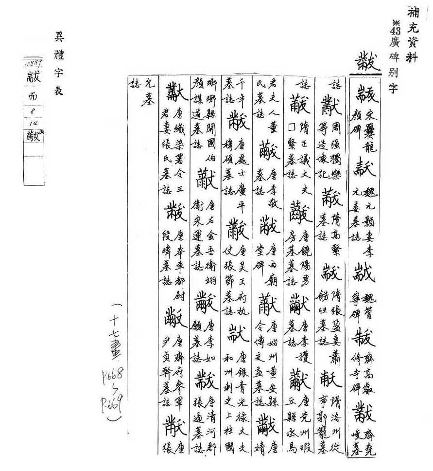 補充資料(一) 